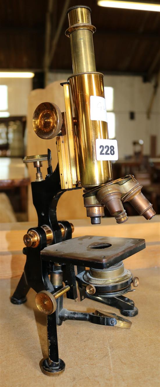 Watson & Sons brass & metal microscope